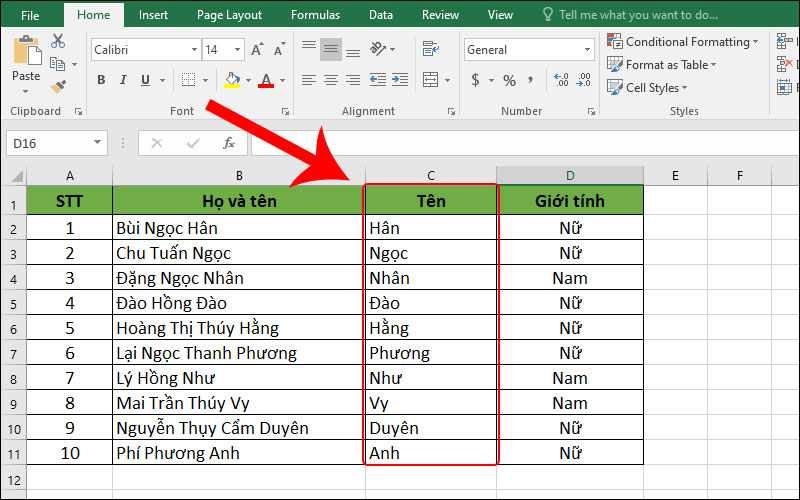 Hướng dẫn cách sắp xếp tên theo thứ tự ABC trong Excel một cách đơn giản, dễ dàng