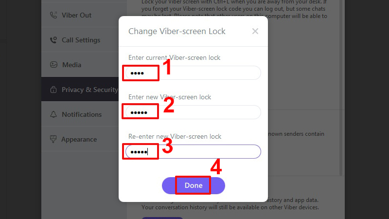 Cách cài mật khẩu mã hóa màn hình cho Viber trên máy tính nhanh chóng
