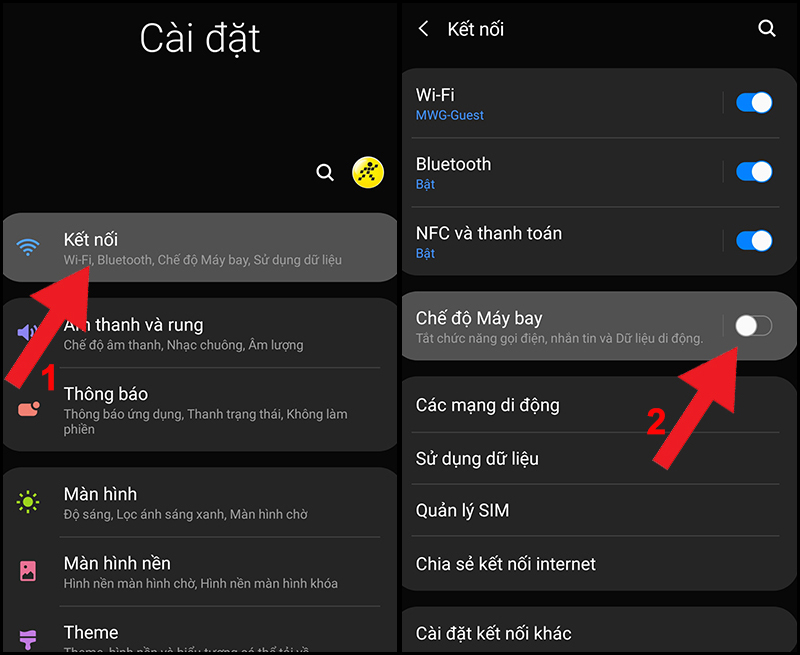 Làm thế nào để loại bỏ biểu tượng hình tròn gạch chéo trên điện thoại