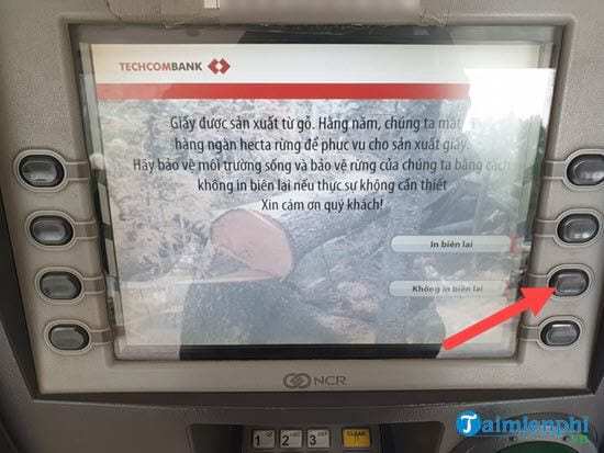 Chỉ đường rút tiền tại ATM Techcombank