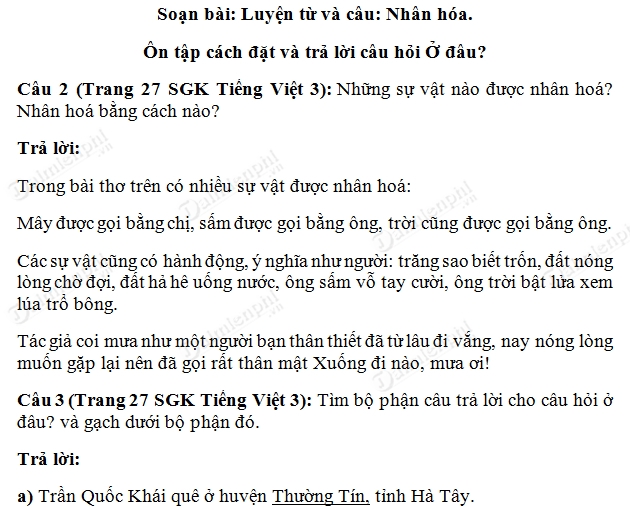 Gạch Dưới Bộ Phận Trả Lời Câu Hỏi Ở Đâu: Hướng Dẫn Chi Tiết Cho Học Sinh