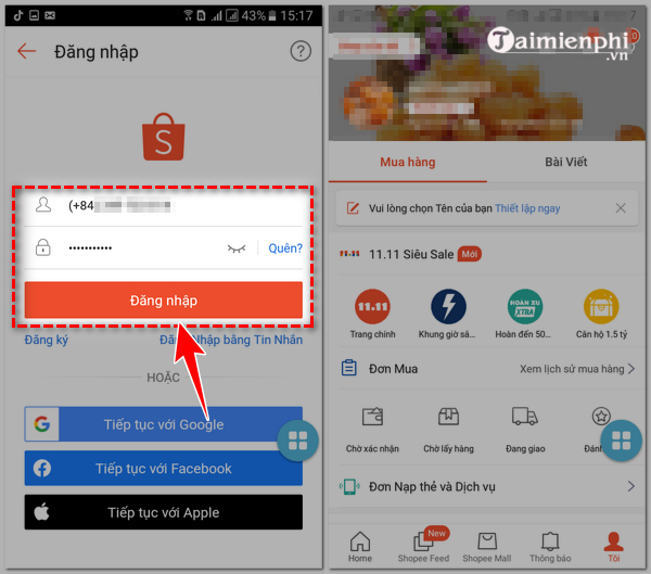 Bí kíp khôi phục mật khẩu Shopee qua Số điện thoại, Email