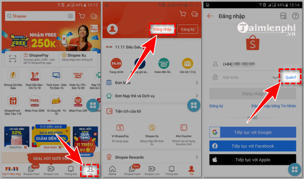 Bí kíp khôi phục mật khẩu Shopee qua Số điện thoại, Email