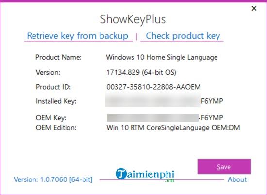 Khôi phục Key và kích hoạt lại Windows bản quyền