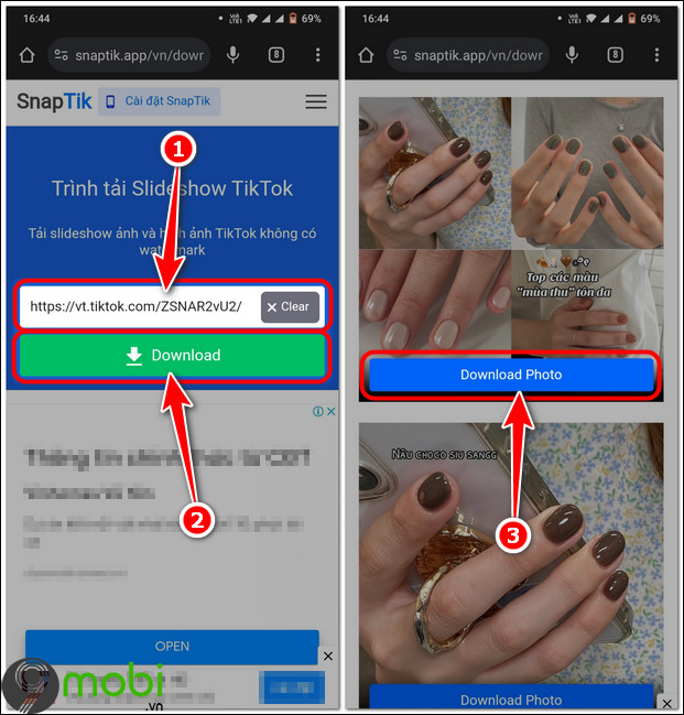Cách tải ảnh TikTok không dính logo cho Android, iPhone