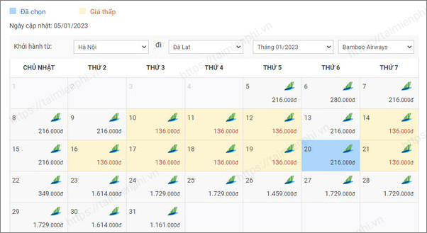 Khám phá bảng giá vé máy bay Bamboo 2023 và cách đặt vé với mức giá chỉ từ 80.000Đ