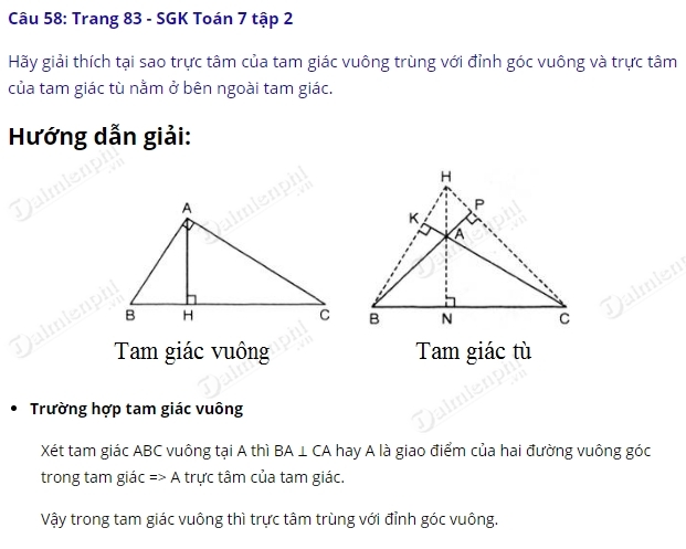 Bài 58 SGK Toán 7 Tập 2 Trang 83: Giải Chi Tiết, Đầy Đủ Lý Thuyết và Bài Tập