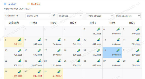 Khám phá bảng giá vé máy bay Bamboo 2023 và cách đặt vé với mức giá chỉ từ 80.000Đ