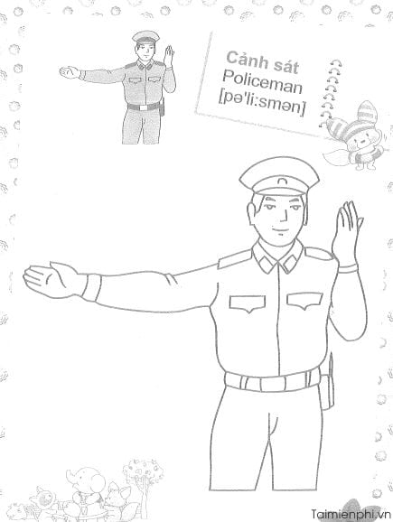 Vẽ và Tô Màu Chú Cảnh Sát - How to draw a Police | Vẽ lính cứu hỏa | Games  for kids, Vault boy, Character