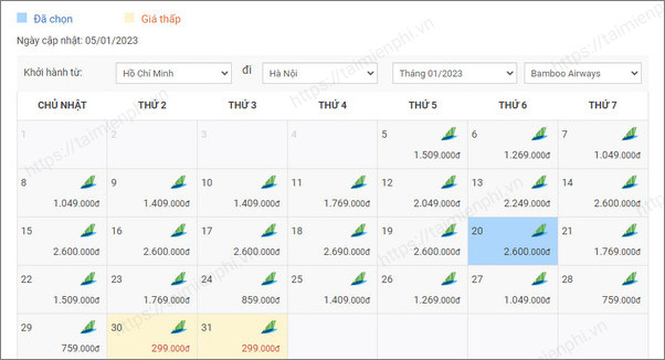 Khám phá bảng giá vé máy bay Bamboo 2023 và cách đặt vé với mức giá chỉ từ 80.000Đ