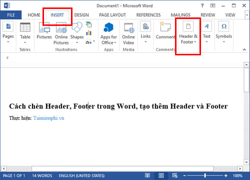 Bí quyết thêm Header và Footer trong Word, tạo thêm Header và Footer