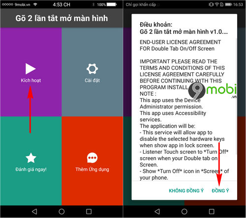 Chạm 2 lần để mở màn hình trên Huawei