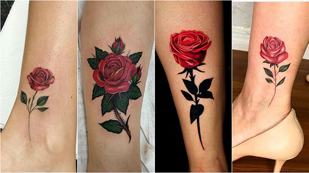 Những hình xăm hoa hồng đẹp và nhỏ xinh trên tay, ngực, vai cho cả nam và nữ