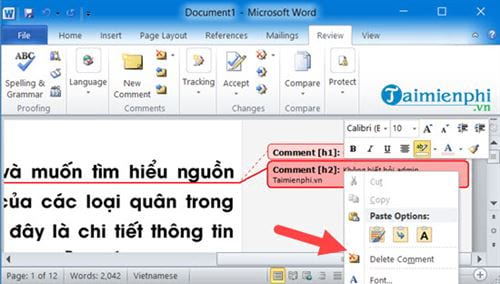 Bí quyết tạo và quản lý comment trong Word