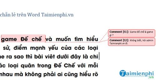 Bí quyết tạo và quản lý comment trong Word