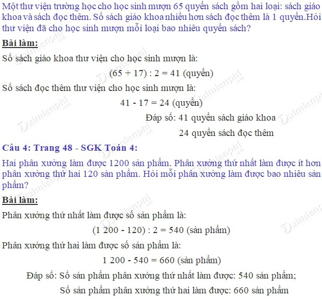 Giải Toán Lớp 4 Sách Giáo Khoa Trang 48: Hướng Dẫn Chi Tiết Và Mẹo Giải Nhanh