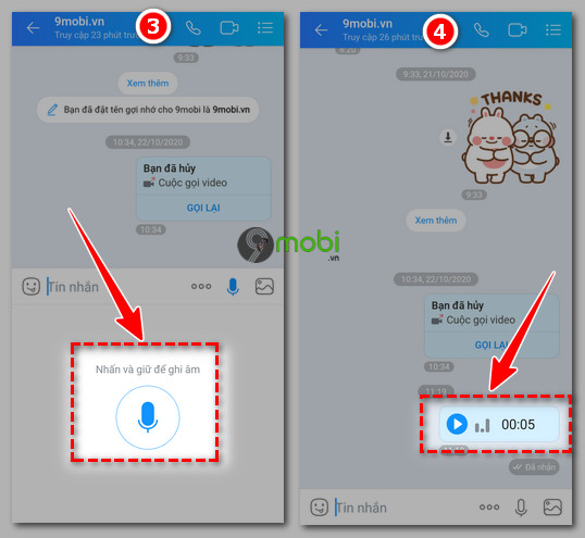 Hướng dẫn sử dụng tính năng tin nhắn giọng nói trên ứng dụng Zalo
