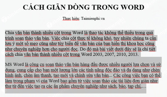 Hướng dẫn cách điều chỉnh khoảng cách giữa các dòng trong Word 2016, 2010, 2007, 2013, và 2019