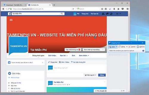 Cách chụp màn hình Facebook, lưu lại ảnh giao diện Facebook trên máy tính