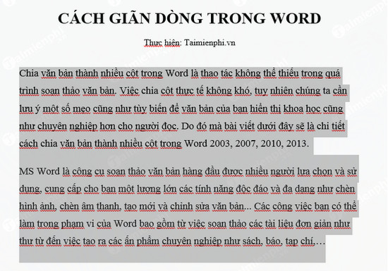 Hướng dẫn cách điều chỉnh khoảng cách giữa các dòng trong Word 2016, 2010, 2007, 2013, và 2019