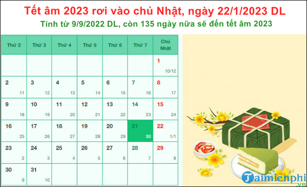 Còn bao nhiêu ngày nữa đến Tết 2023?