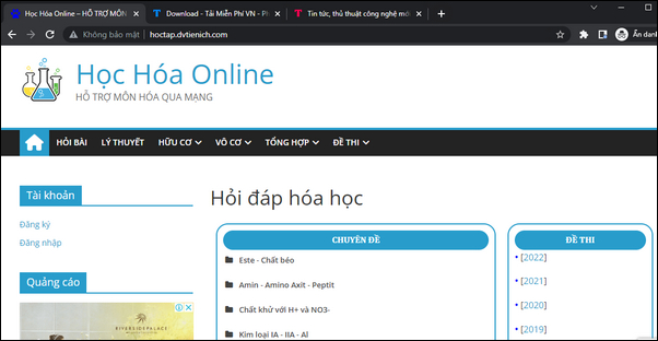 Danh sách các trang web học hóa miễn phí hàng đầu