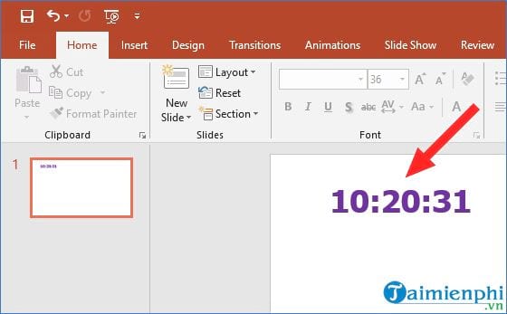 Chèn Đồng Hồ vào Slide PowerPoint