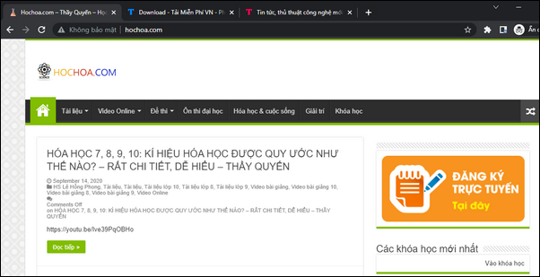 Danh sách các trang web học hóa miễn phí hàng đầu