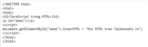 JavaScript trong HTML: Cú pháp và Ví dụ Minh họa