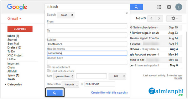 Khôi phục tin nhắn trên Gmail: Bí quyết lấy lại những thư đã mất