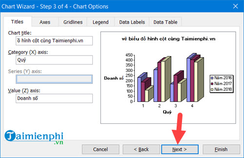 Bí quyết tạo biểu đồ cột trong Excel từ năm 2003 đến 2019