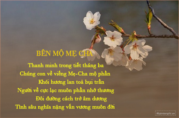 Tuyển chọn những bài thơ ý nghĩa về tiết Thanh Minh