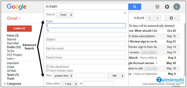 Khôi phục tin nhắn trên Gmail: Bí quyết lấy lại những thư đã mất