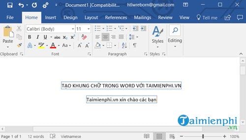 Bí quyết tạo khung chữ trong Word 2016, 2013, 2010, 2007, 2003