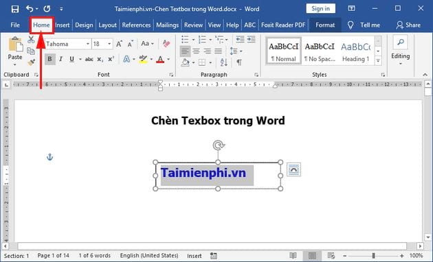 Hướng dẫn thêm hộp văn bản vào Word