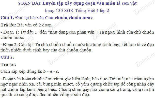 Luyện tập xây dựng đoạn văn miêu tả con vật: Hướng dẫn chi tiết và ví dụ mẫu