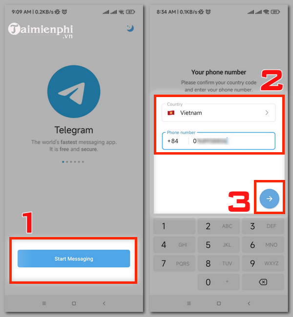 Hướng dẫn đăng ký Telegram thành công trên điện thoại và máy tính