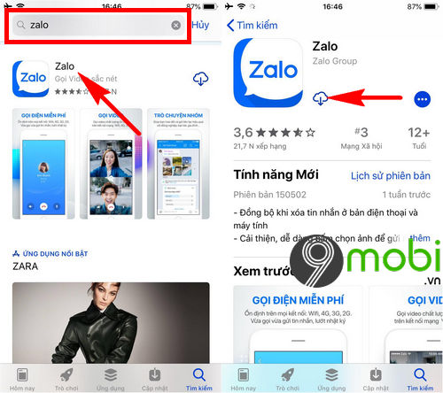 Cách cài Zalo trên điện thoại Android và iOS