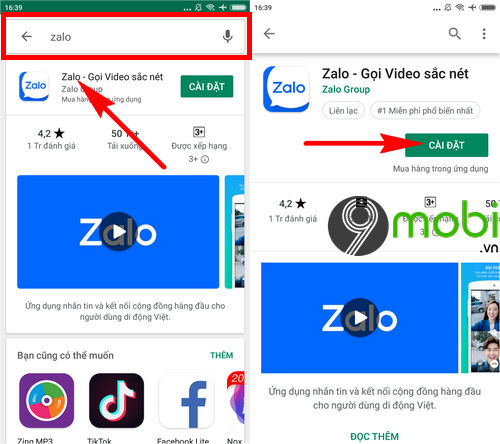 Cách cài Zalo trên điện thoại Android và iOS