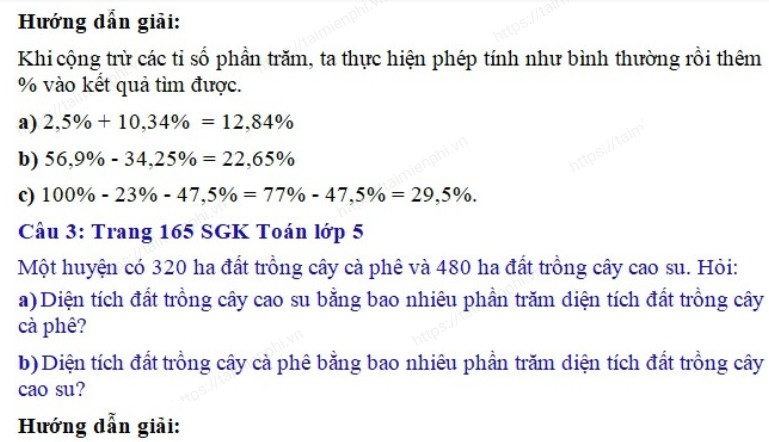 Giải Toán Lớp 5 Trang 165 Luyện Tập: Hướng Dẫn Chi Tiết Và Đáp Án Chính Xác