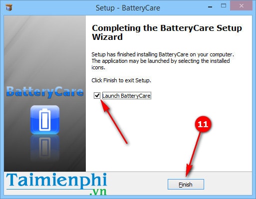 Hướng dẫn cài đặt BatteryCare, setup BatteryCare trên máy tính chạy Windows 7, 8, 8.1