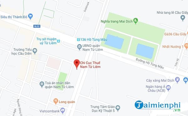 Địa Chỉ Chi Cục Thuế Quận Nam Từ Liêm