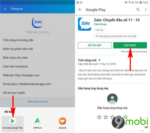 Bí quyết cập nhật Zalo trên điện thoại di động