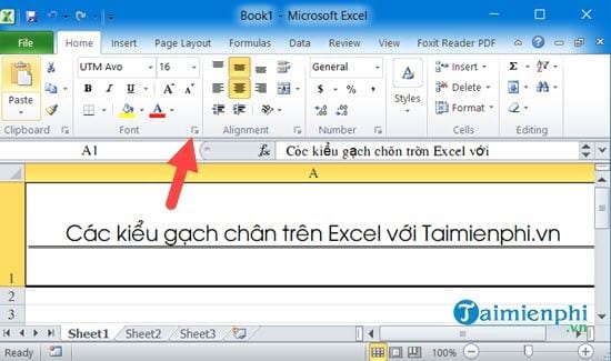 Hướng dẫn Sử dụng các Kiểu Gạch Chân trong Excel