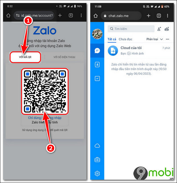 Hướng dẫn nhanh cách truy cập Zalo Web trên smartphone
