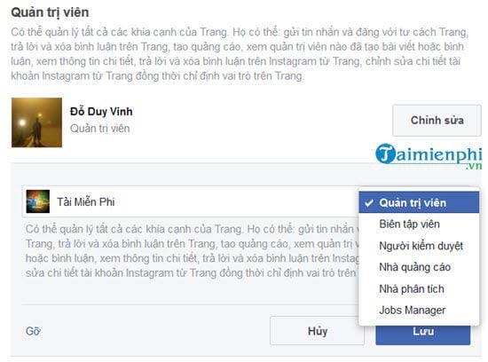 Cách kiểm tra và quản lý quyền Admin trên Fanpage Facebook