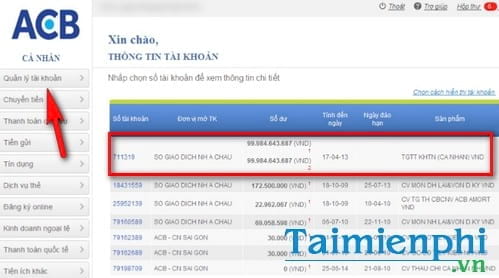 Kiểm tra tình hình tài khoản ACB và xem số dư tài khoản tại Ngân hàng TMCP Á Châu
