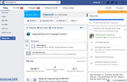 Hướng dẫn tạo Check-in cho Fanpage Facebook