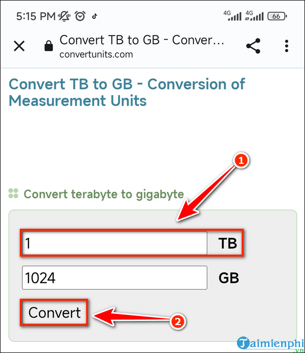 1TB tương đương bao nhiêu GB? Hướng dẫn chuyển đổi TB thành GB, MB, KB, B trực tuyến