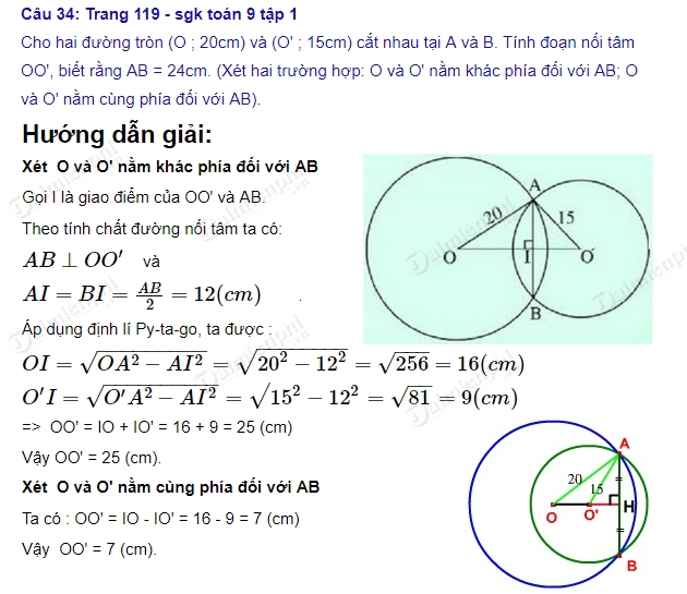 Bài 34 Trang 119 SGK Toán 9 Tập 1: Giải Chi Tiết và Phân Tích